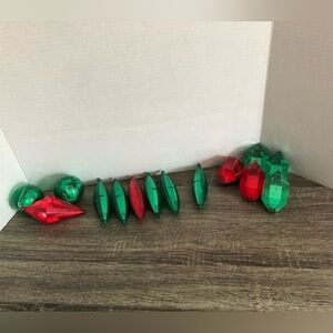 Vtg Jewel Brite Ornaments